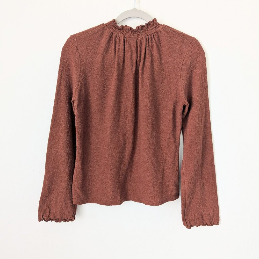 Madewell Texture & Thread Ruffled Mockneck Top - Picture 2 of 5